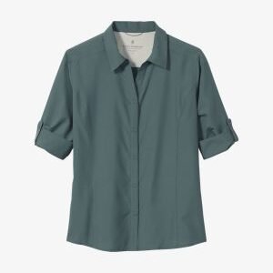 Buy Latest Women's Buttoned Shirt With Spread Collar